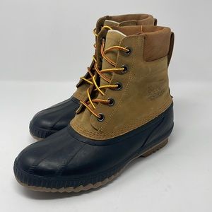 SOREL MENS TAN BLACK WATERPROOF BOOTS NEW WITHOUT BOX INSULATED